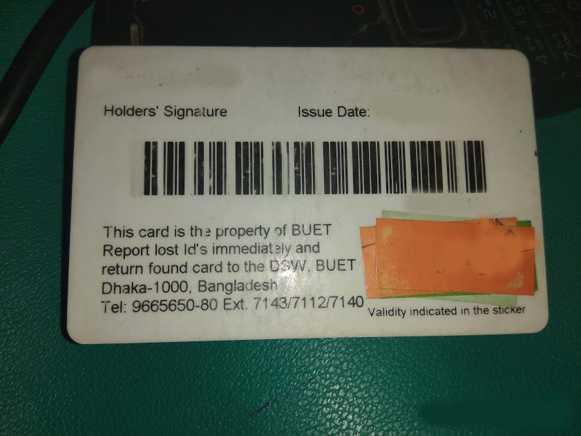 Buet Student Id Card