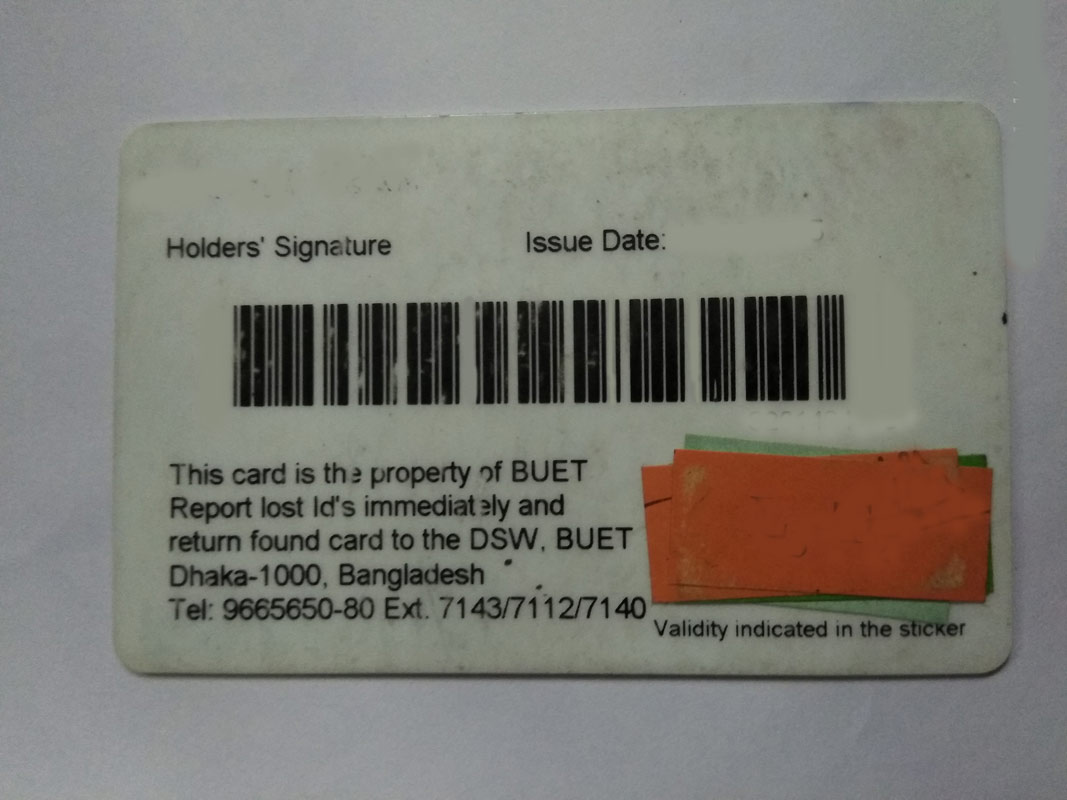 Buet Student Id Card