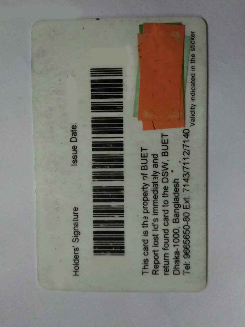 Buet Student Id Card